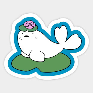 Lilypad Baby Harp Seal Sticker